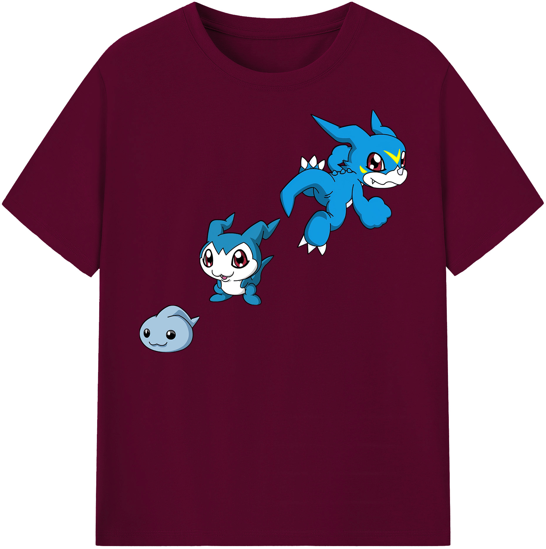 （画像用） Digimon デジタルモンスター/デジモン レディースカジュアルプリントTシャツ（綿100％）